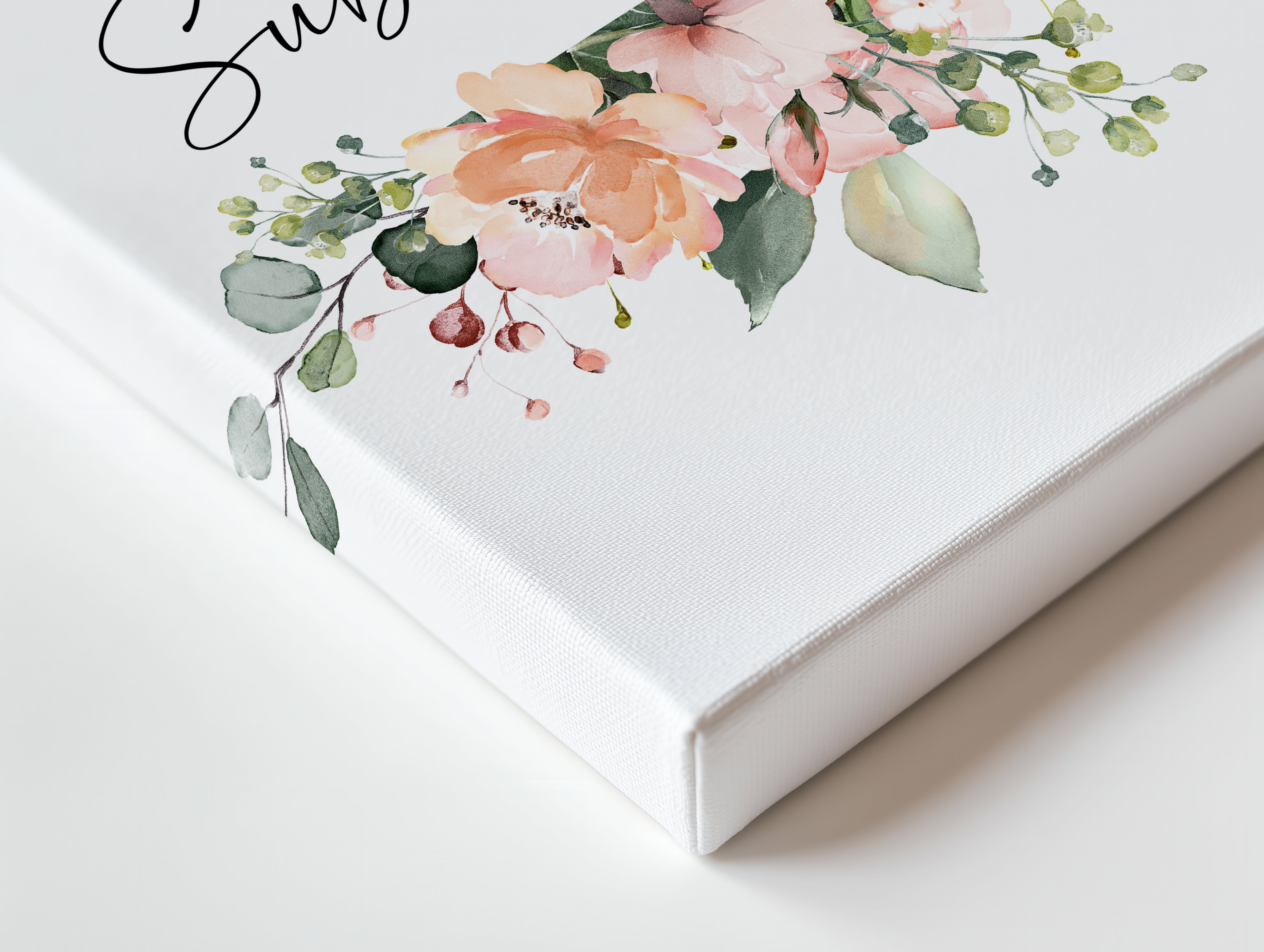 Subhanallah Islamic Wall Art – Elegant Floral Watercolor Design | 4K Ultra Wrap Frame Wall Art in Pakistan | IBRELIA™