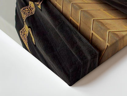 Fa Inna Ma’al Usri Yusra Art – Kaaba Islamic Motivational Wall Art | 4K Ultra Wrap Frame Wall Art in Pakistan | IBRELIA™