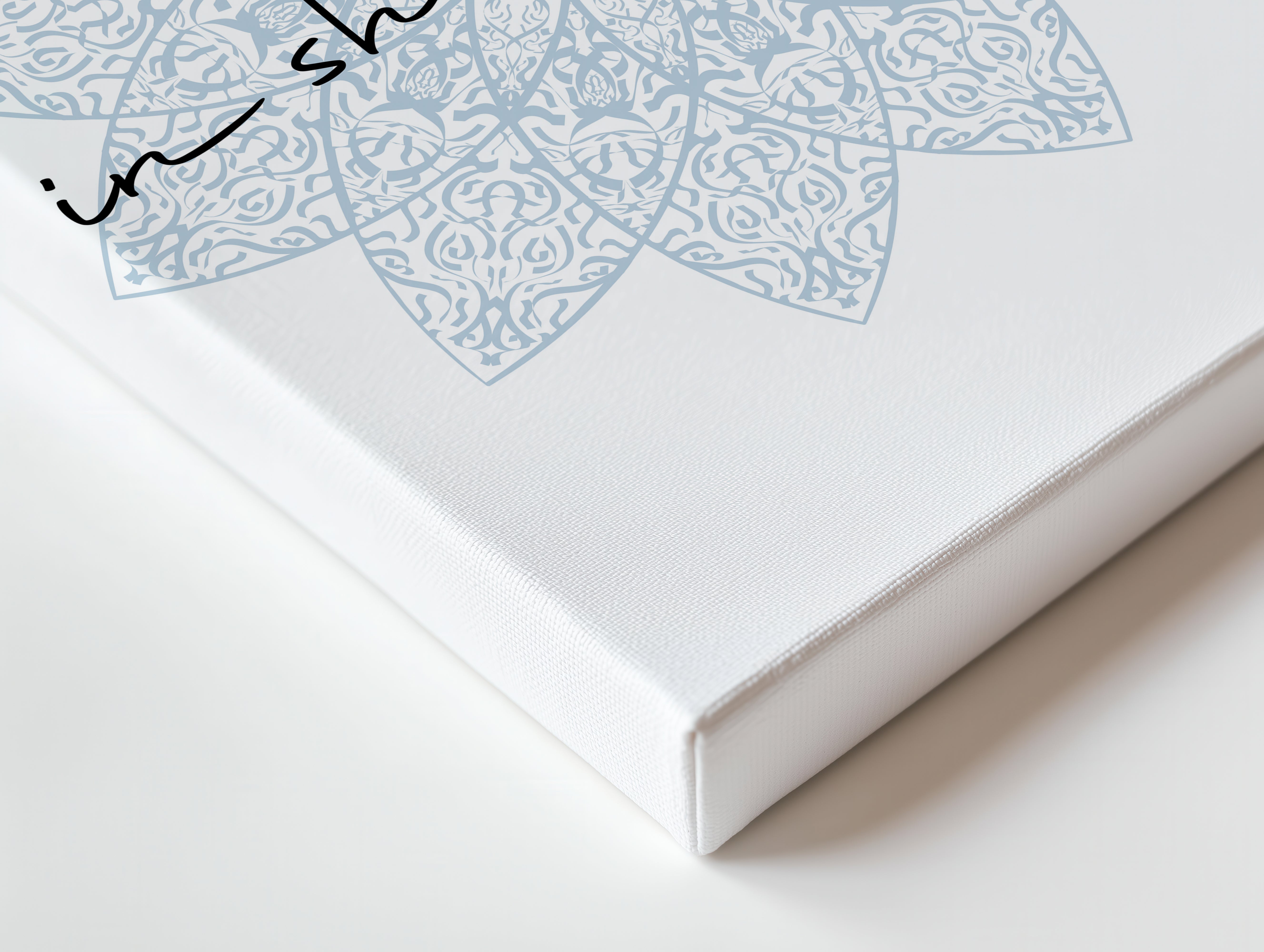 Hope With Insha Allah Islamic Wall Art – Soft Blue Mandala Design | 4K Ultra Wrap Frame Wall Art in Pakistan | IBRELIA™