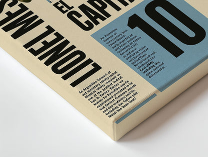 Lionel Messi “El Capitano” Argentina No.10 Poster Art – 4K Ultra Wrap Frame Wall Art in Pakistan | IBRELIA™