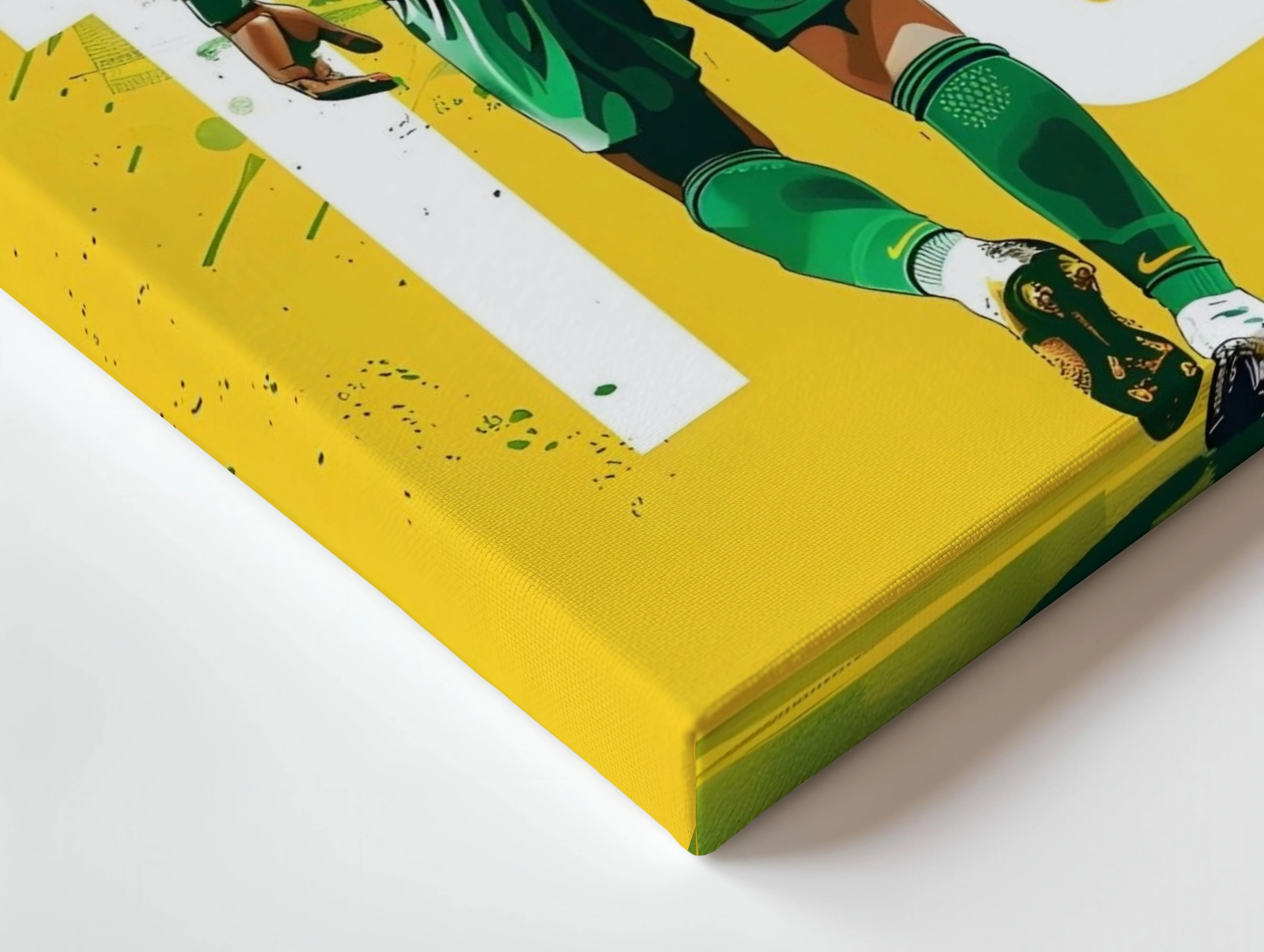 Neymar Jr Brazil Wall Art – Jersey No.10 Football Canvas Frame | Neymar Poster Pakistan | IBRELIA™ IBRELIA