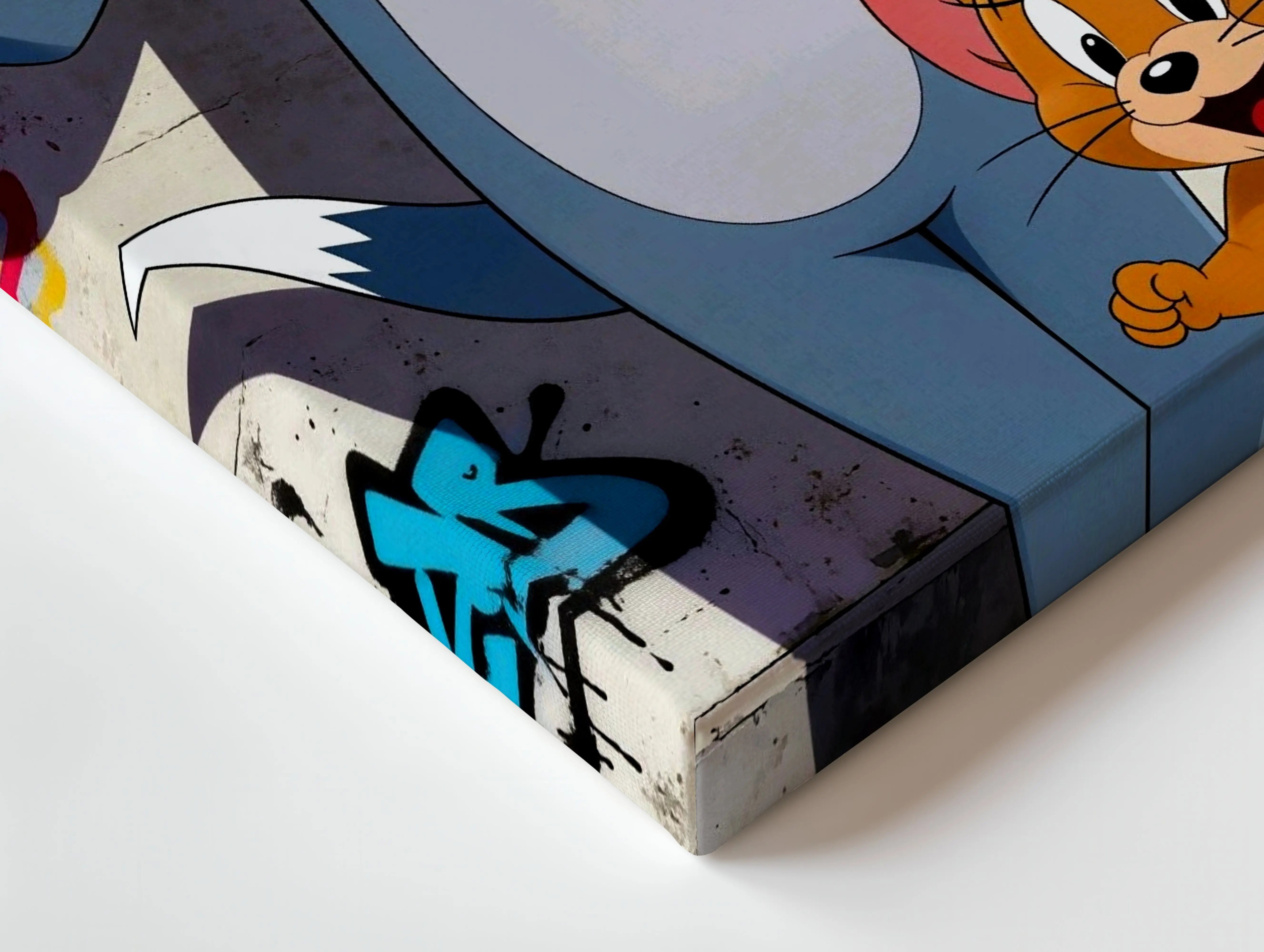Tom & Jerry Classic Cartoon Wall Art – Animated Duo Canvas Frame | Fun Kids Room Decor Pakistan | IBRELIA™ IBRELIA