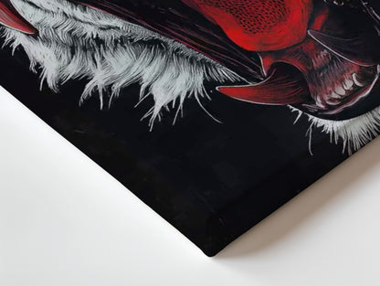 Savage Tiger Roar Dark Art – 4K Ultra Wrap Frame Wall Art in Pakistan | IBRELIA™