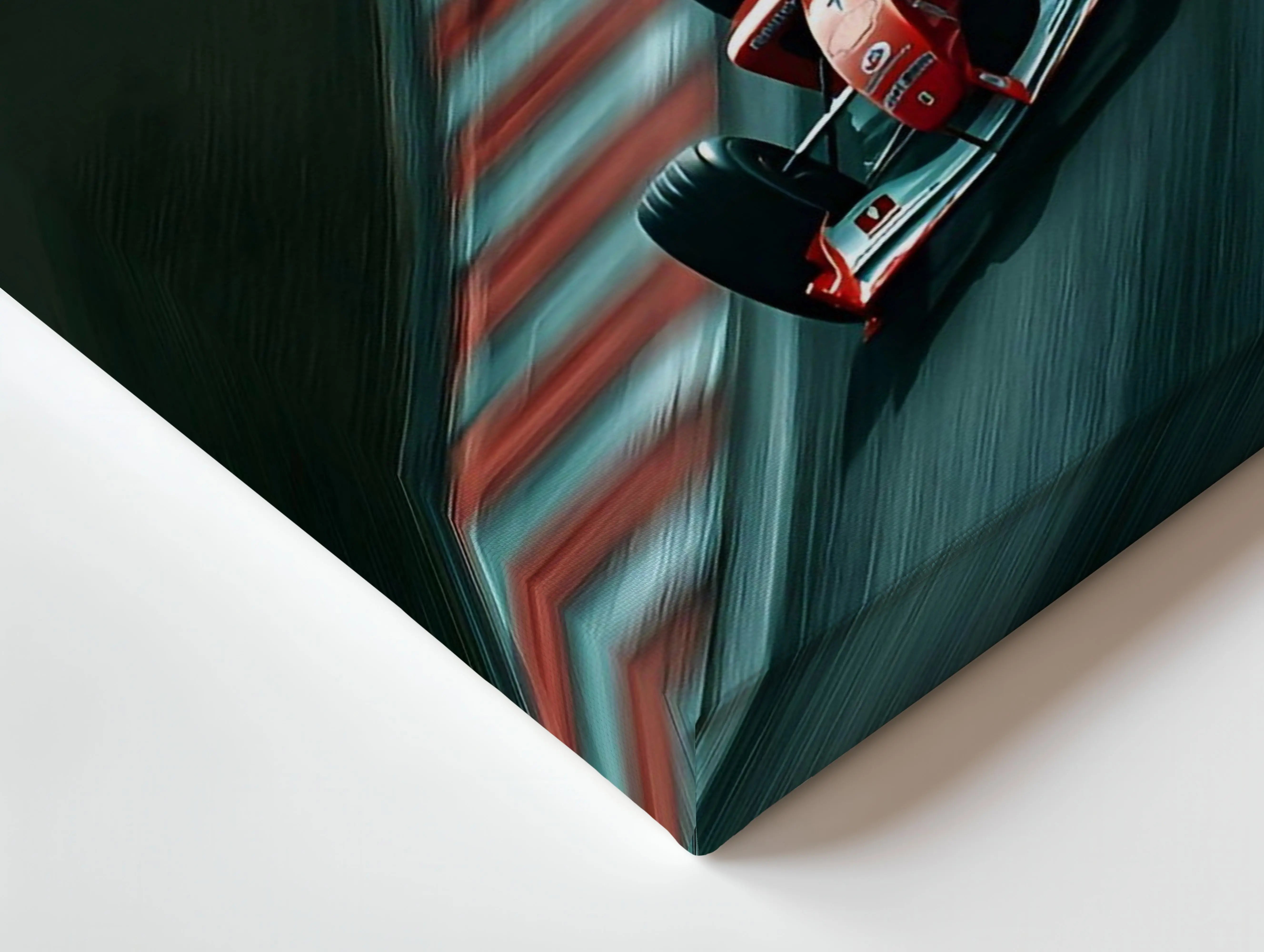 Ferrari F1 Cornering Speed Wall Art – High Velocity Track Canvas Frame Pakistan | Formula Racing Poster | IBRELIA™ IBRELIA