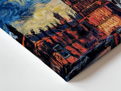 Big Ben Starry Noir Art – London Night Cityscape Wall Art | 4K Ultra Wrap Frame Wall Art in Pakistan | IBRELIA™