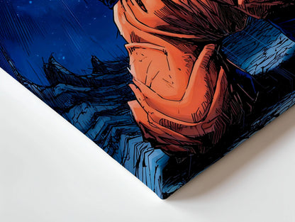 Goku Spirit Bomb Wall Art – Dragon Ball Anime Canvas Frame | Goku Universe Energy Poster Pakistan | IBRELIA™ IBRELIA