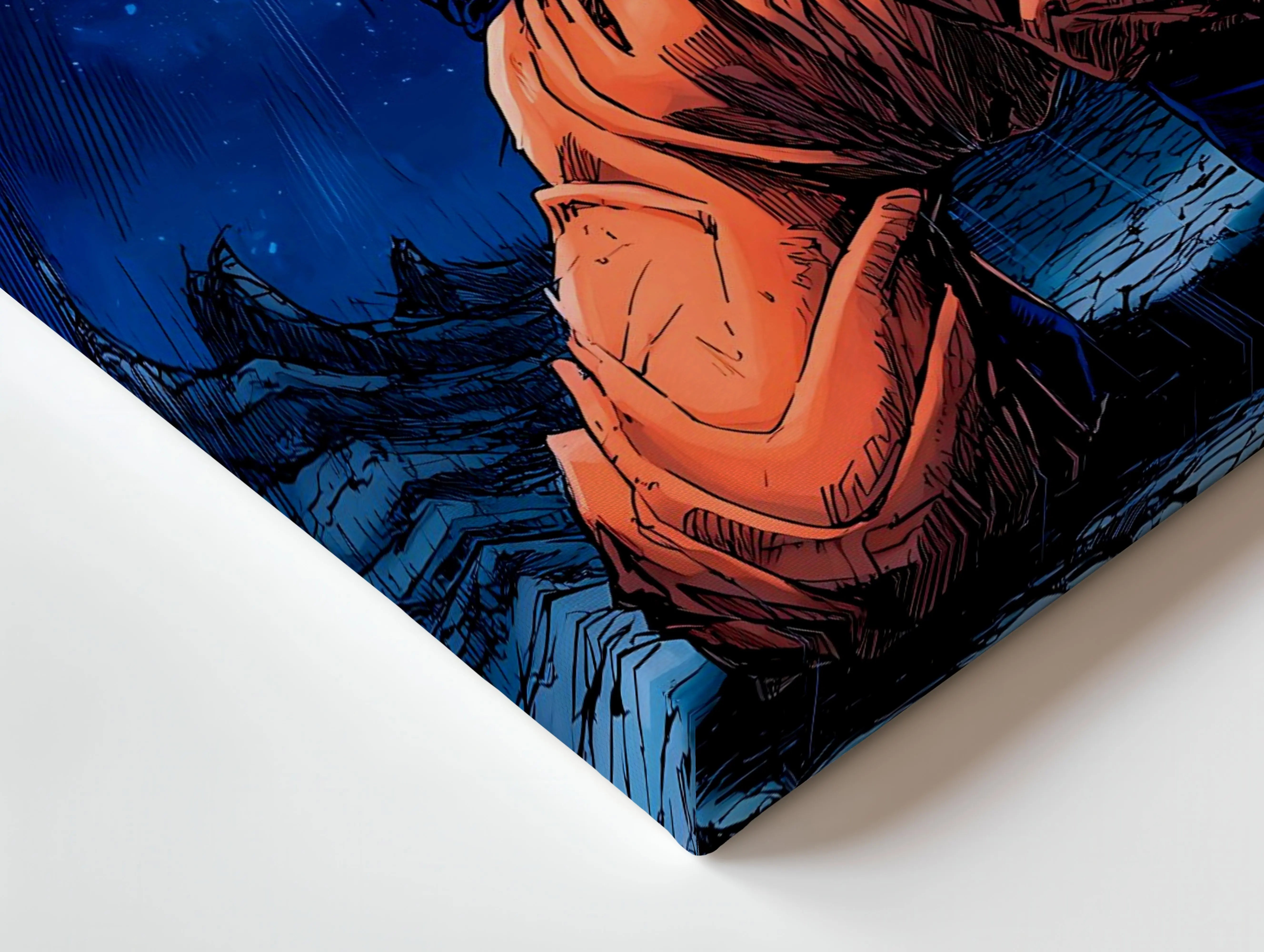 Goku Spirit Bomb Wall Art – Dragon Ball Anime Canvas Frame | Goku Universe Energy Poster Pakistan | IBRELIA™ IBRELIA