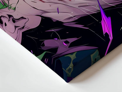 Joker Chaos Explosion Wall Art – Dark Comic Villain Canvas Frame | Joker Rage Poster Pakistan | IBRELIA™ IBRELIA
