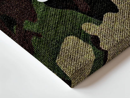 Camo Nike Minimal Wall Art – Streetwear Aesthetic Canvas Frame | Military Pattern Sneaker Style Poster Pakistan | IBRELIA™ IBRELIA