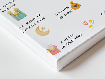 Ramadan Is – A Month of Blessings Wall Art | 4K Ultra Wrap Frame Islamic Ramadan Wall Art in Pakistan | IBRELIA™