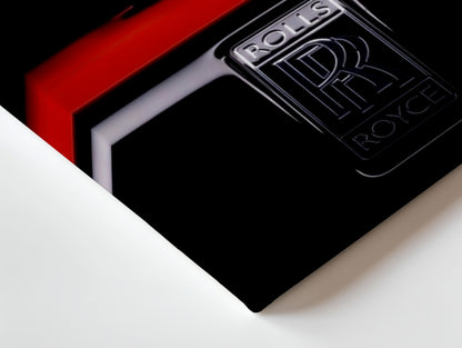 Spirit of Luxury – Rolls-Royce Noir Emblem Art | 4K Ultra Wrap Frame Wall Art in Pakistan | IBRELIA™