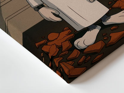 Desert Resolve Tom – Cultural Cartoon Character Art | 4K Ultra Wrap Frame Wall Art in Pakistan | IBRELIA™