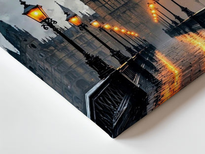 Big Ben Noir Art – Dark Cinematic London Cityscape Wall Art | 4K Ultra Wrap Frame Wall Art in Pakistan | IBRELIA™