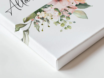 Allahu Akbar Islamic Wall Art – Elegant Floral Watercolor Design | 4K Ultra Wrap Frame Wall Art in Pakistan | IBRELIA™ IBRELIA