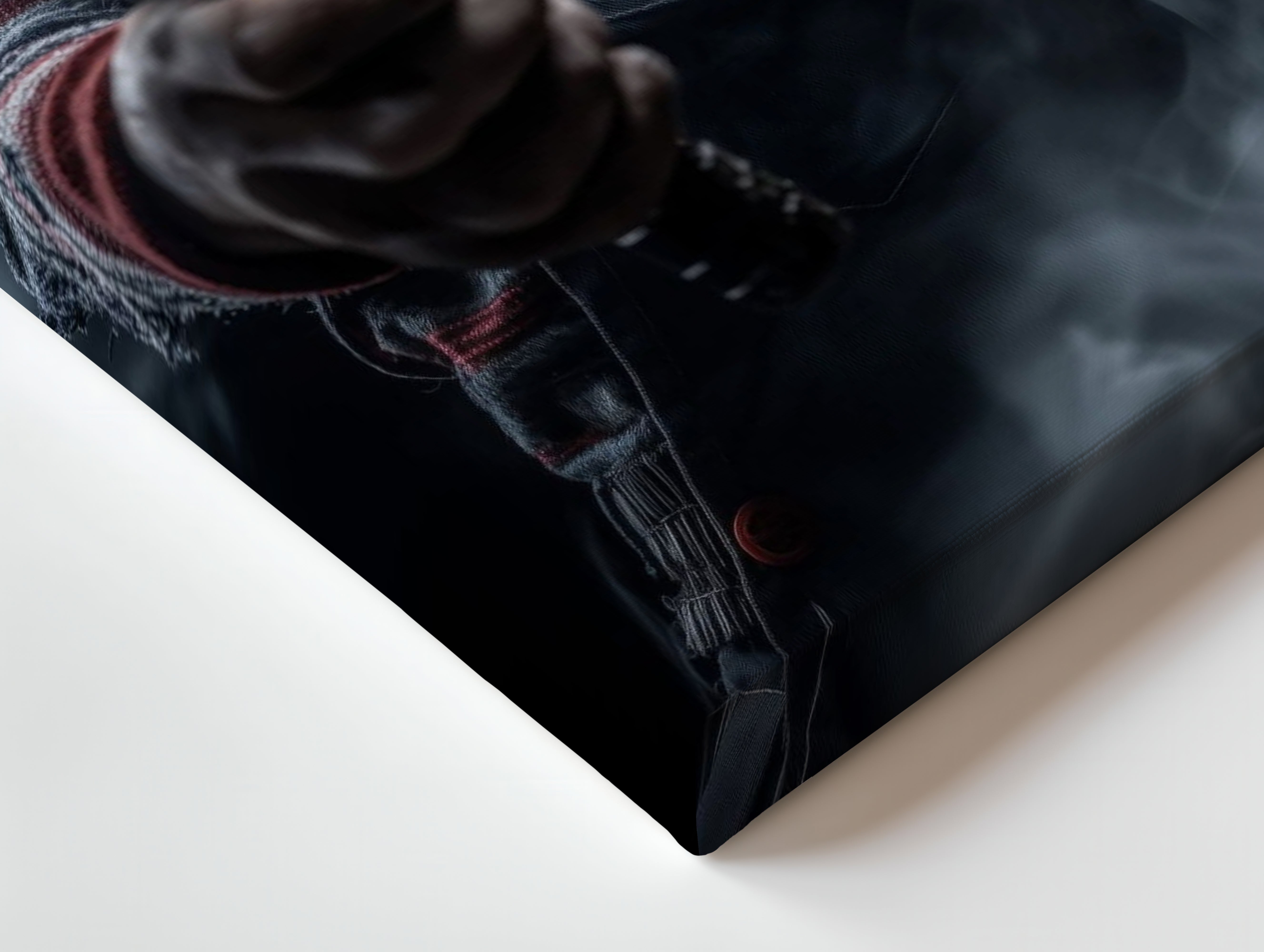 Sinister Doll Standoff – Dark Cinematic Horror Art | 4K Ultra Wrap Frame Wall Art in Pakistan | IBRELIA™