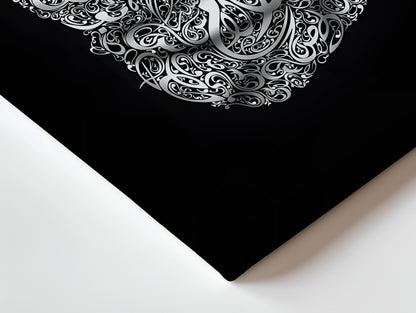 Arabic Calligraphy Keffiyeh Portrait – Islamic Typography Art | 4K Ultra Wrap Frame Wall Art in Pakistan | IBRELIA™