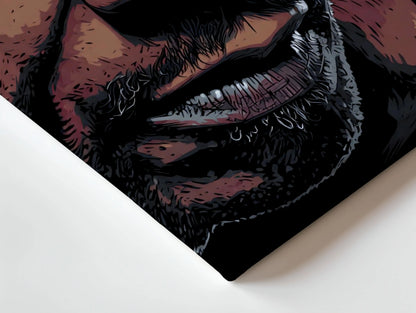 Mike Tyson Portrait Wall Art – Intense Boxing Legend Canvas Frame | Fighter Street Style Poster Pakistan | IBRELIA™ IBRELIA