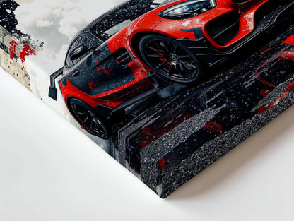 Mercedes AMG Street Racing Wall Art – Performance Car Canvas Frame Pakistan | Luxury Car Poster | IBRELIA™ IBRELIA
