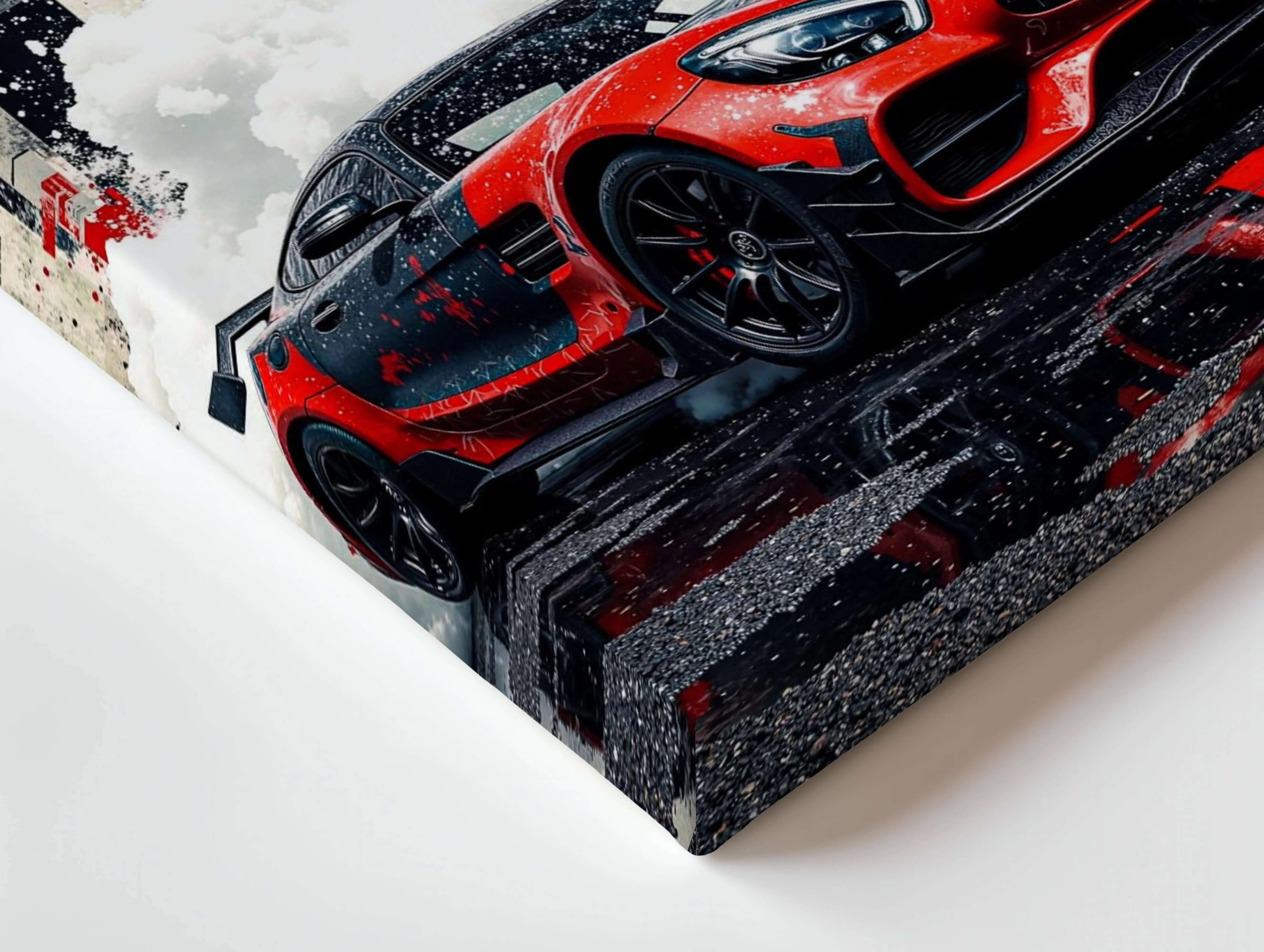 Mercedes AMG Street Racing Wall Art – Performance Car Canvas Frame Pakistan | Luxury Car Poster | IBRELIA™ IBRELIA