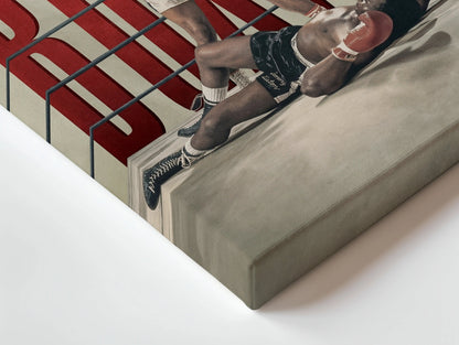 Muhammad Ali Knockout Wall Art – Vintage Boxing Canvas Frame | Legendary Fight Poster Pakistan | IBRELIA™ IBRELIA