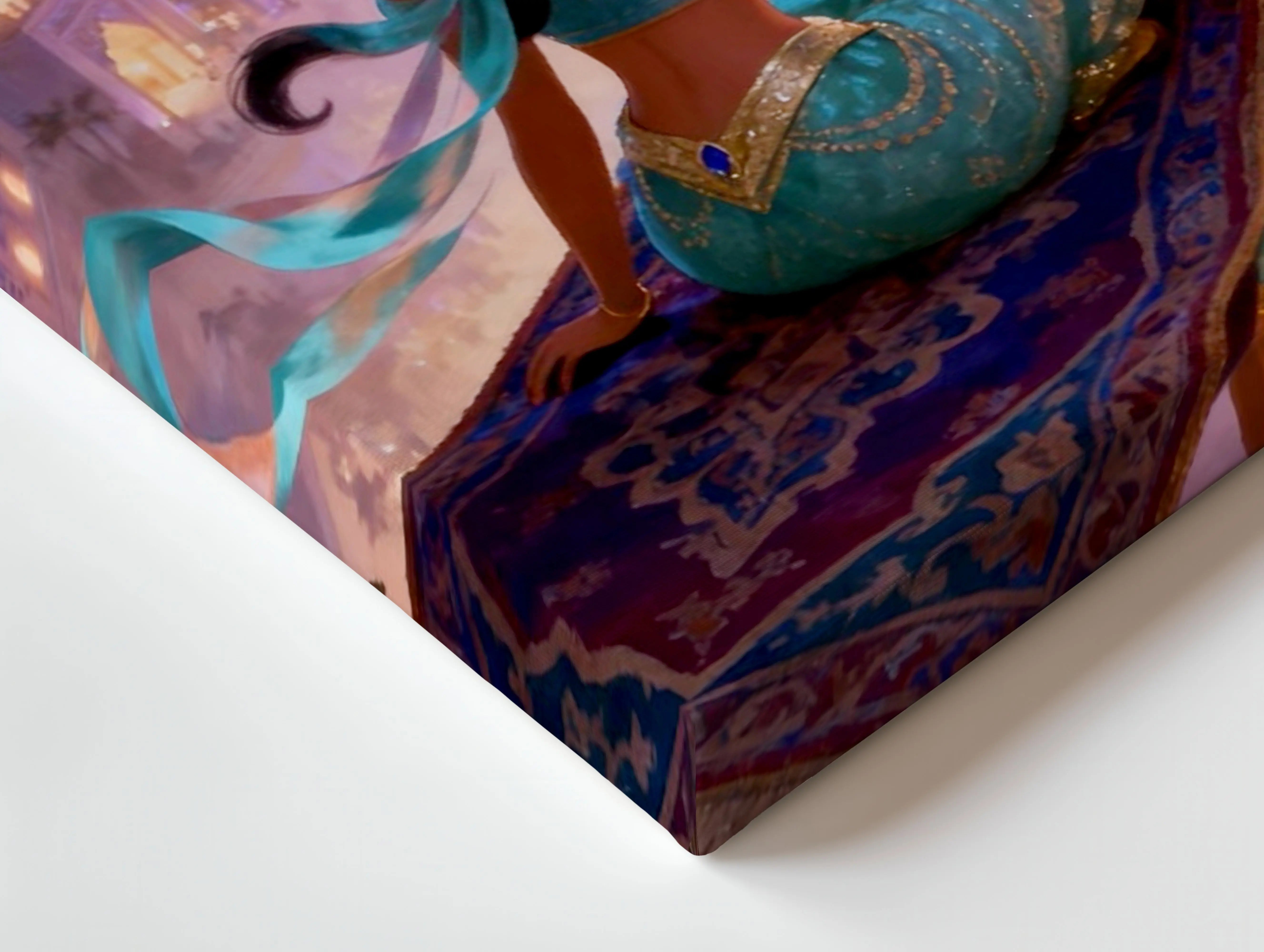 Arabian Princess Night City Wall Art – Magical Palace Fantasy Canvas Frame | Luxury Aesthetic Decor Pakistan | IBRELIA™ IBRELIA