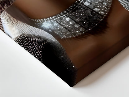 Velvet Noir Elegance – Abstract Feminine Luxury Art | 4K Ultra Wrap Frame Wall Art in Pakistan | IBRELIA™