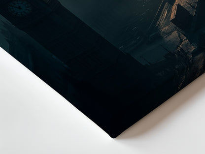 London Noir Skyline Art – Big Ben & London Eye Cinematic Wall Art | 4K Ultra Wrap Frame Wall Art in Pakistan | IBRELIA™