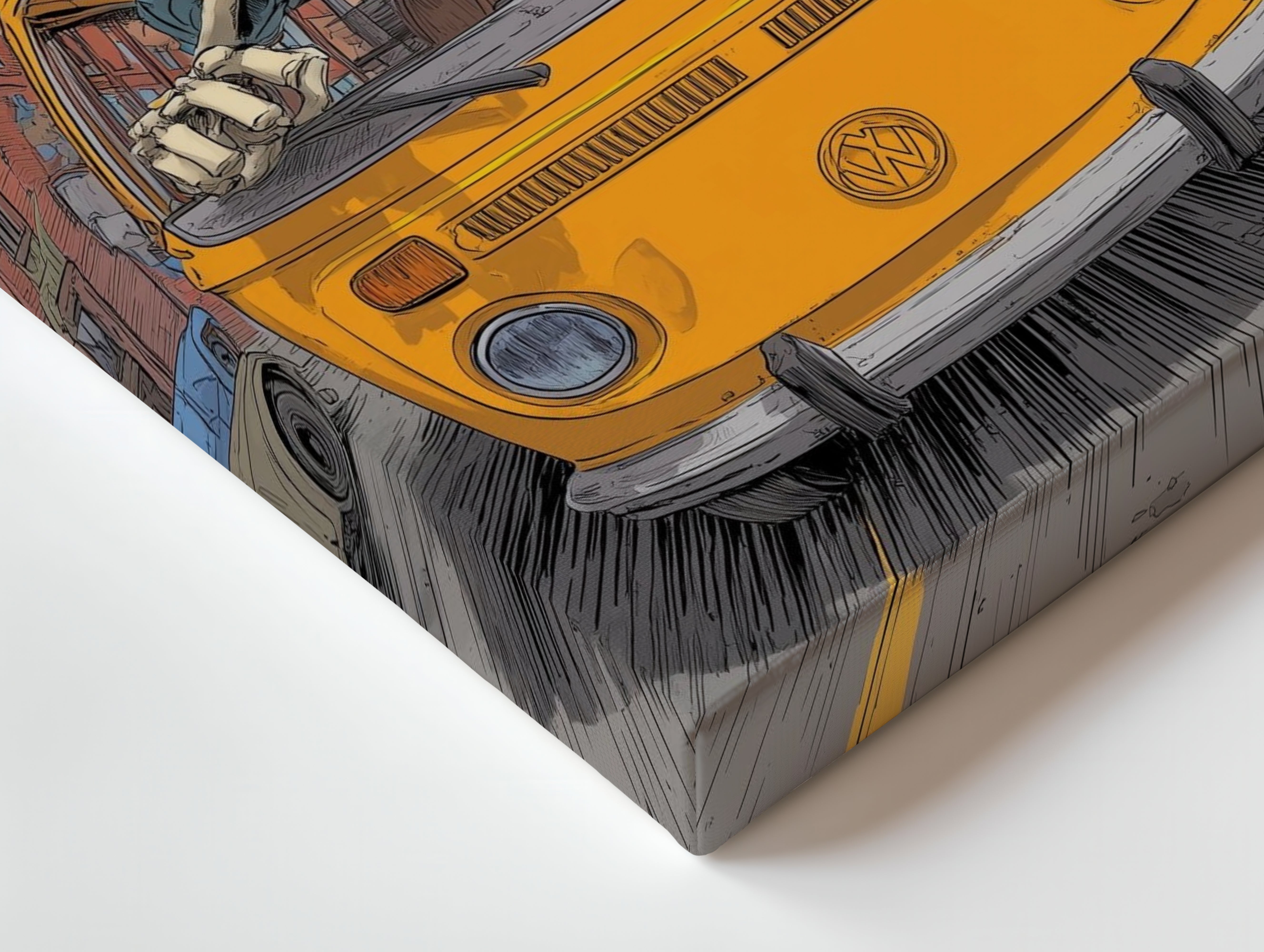 Skeleton Driver Van Art – 4K Ultra Wrap Frame Wall Art in Pakistan | IBRELIA™