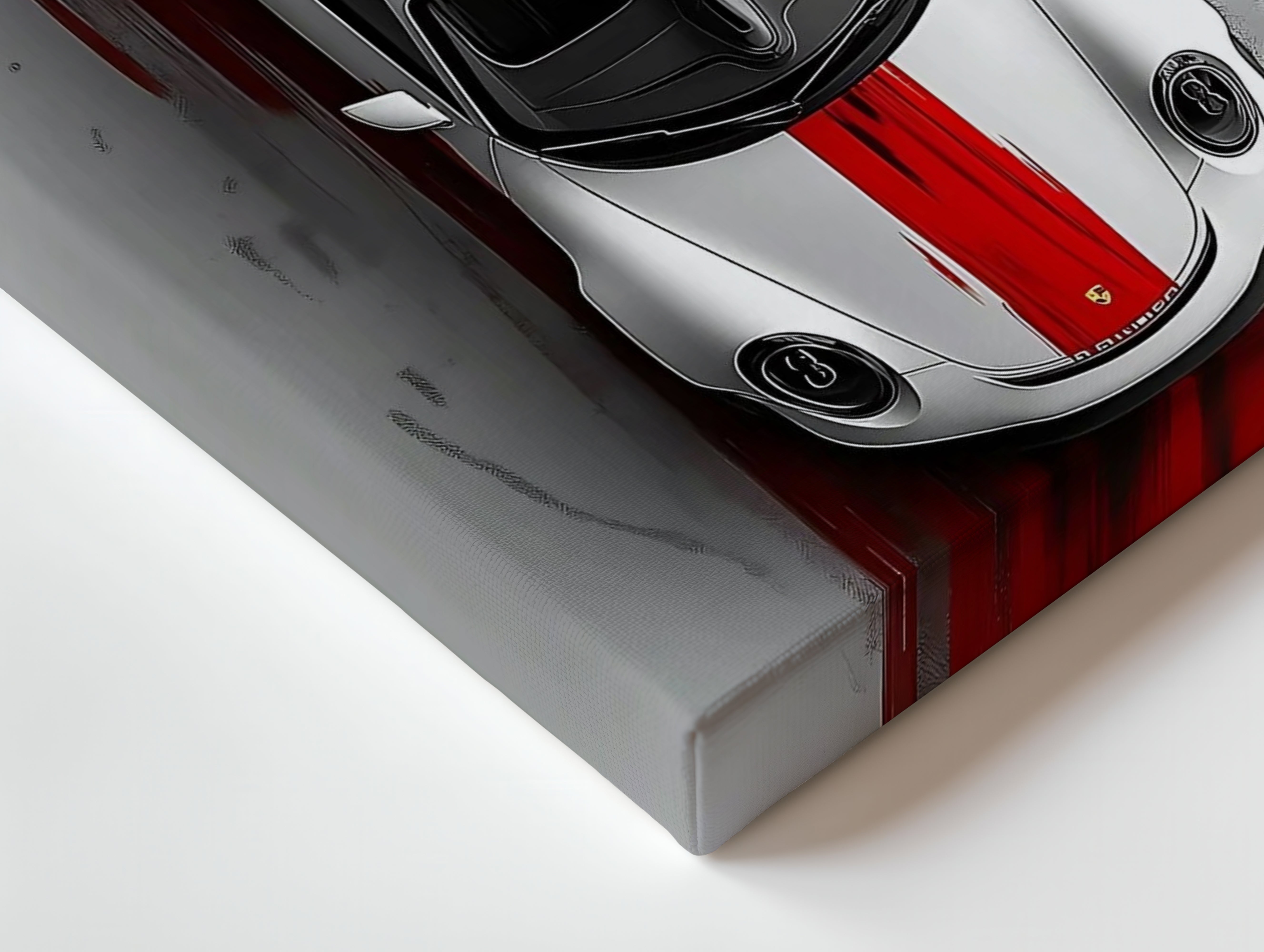 Precision Velocity – Top View Supercar Racing Art | 4K Ultra Wrap Frame Wall Art in Pakistan | IBRELIA™