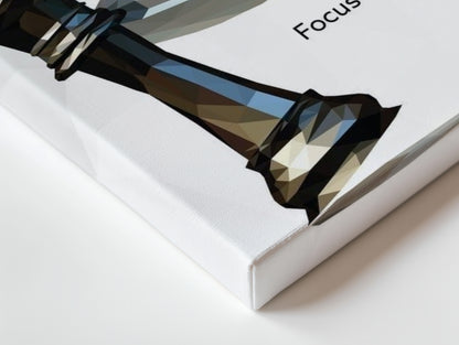 Focus on the Best – Strategic Chess Motivation Art | 4K Ultra Wrap Frame Wall Art in Pakistan | IBRELIA™