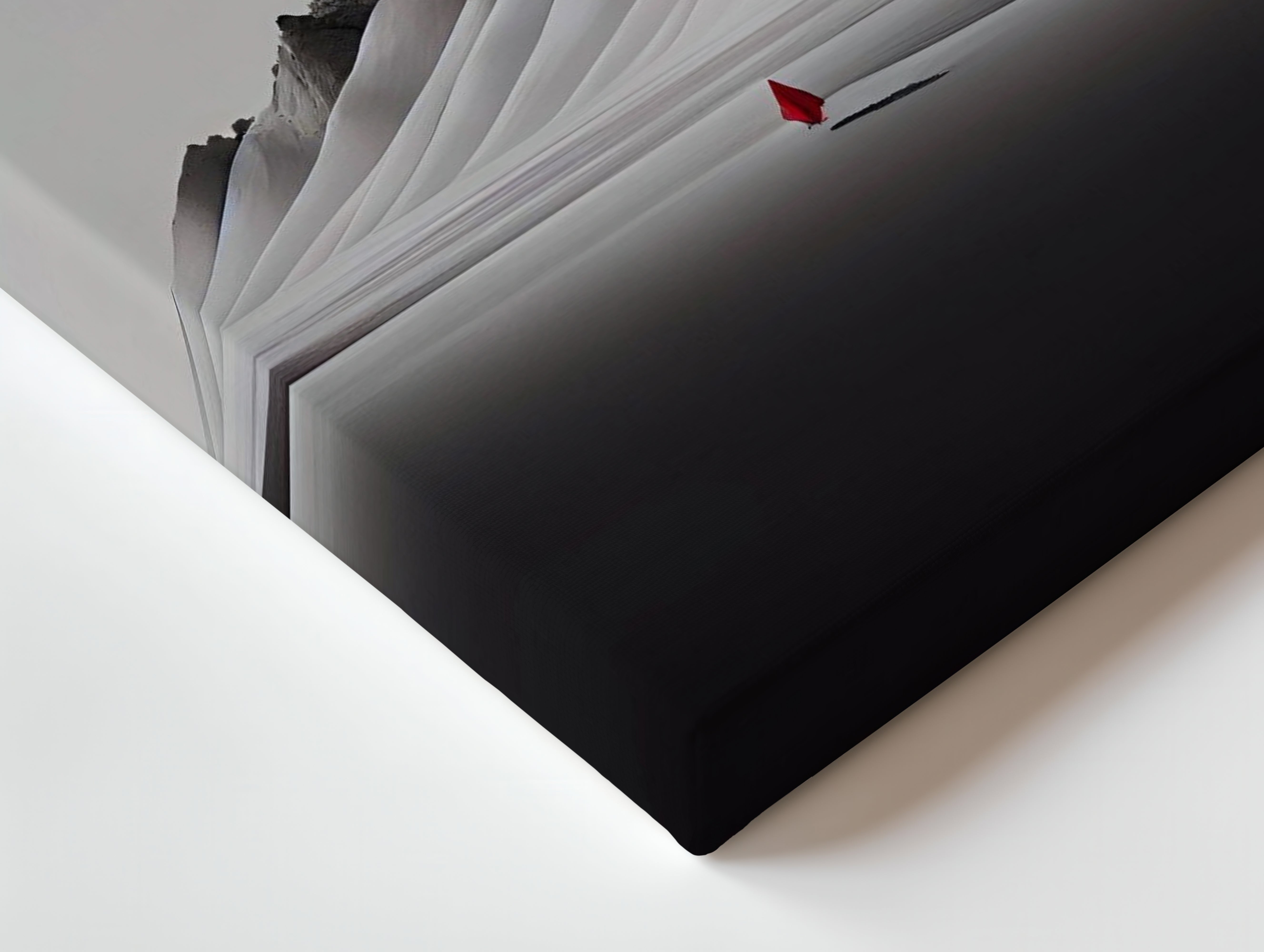 Crimson Horizon Solitude – Minimal Desert Sun Art | 4K Ultra Wrap Frame Wall Art in Pakistan | IBRELIA™