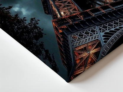 Eiffel Tower Noir Art – Dark Cinematic Paris Cityscape Wall Art | 4K Ultra Wrap Frame Wall Art in Pakistan | IBRELIA™