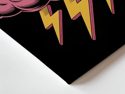 Bitcoin Storm Vision – 4K Ultra Wrap Frame Crypto Pop Art Wall Art | IBRELIA™