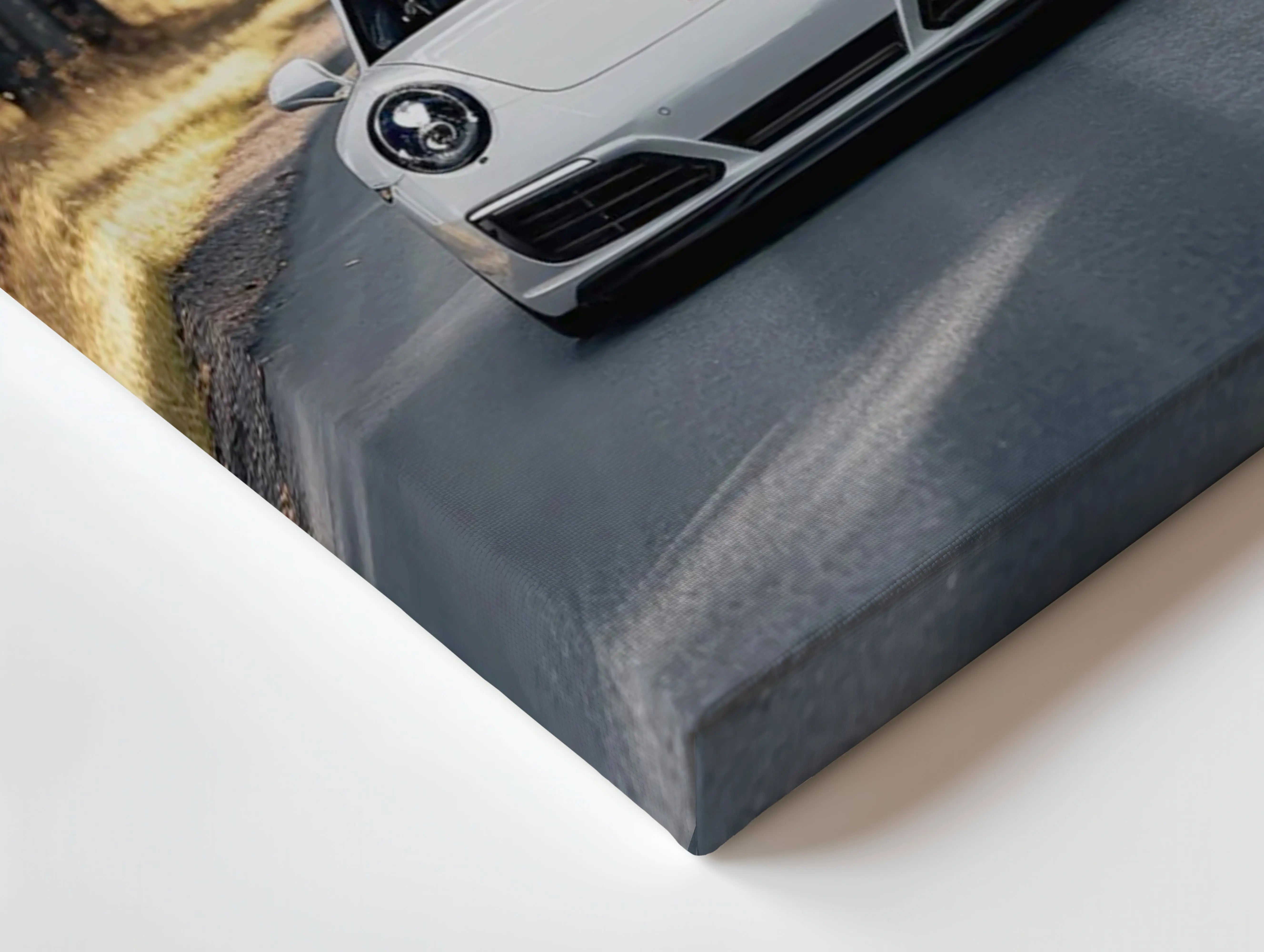 Porsche Forest Drive Art – Luxury Supercar Autumn Road Wall Art | 4K Ultra Wrap Frame Wall Art in Pakistan | IBRELIA™ IBRELIA