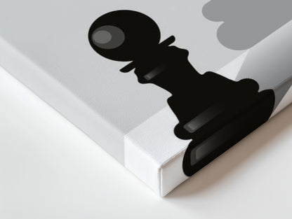 Mindset Is Everything – Minimal Motivational Chess Art | 4K Ultra Wrap Frame Wall Art in Pakistan | IBRELIA™