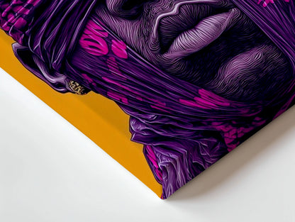 Urban King Graffiti Wall Art – Crown Street Art Poster | Bold Purple King Canvas Frame Pakistan | IBRELIA™ IBRELIA