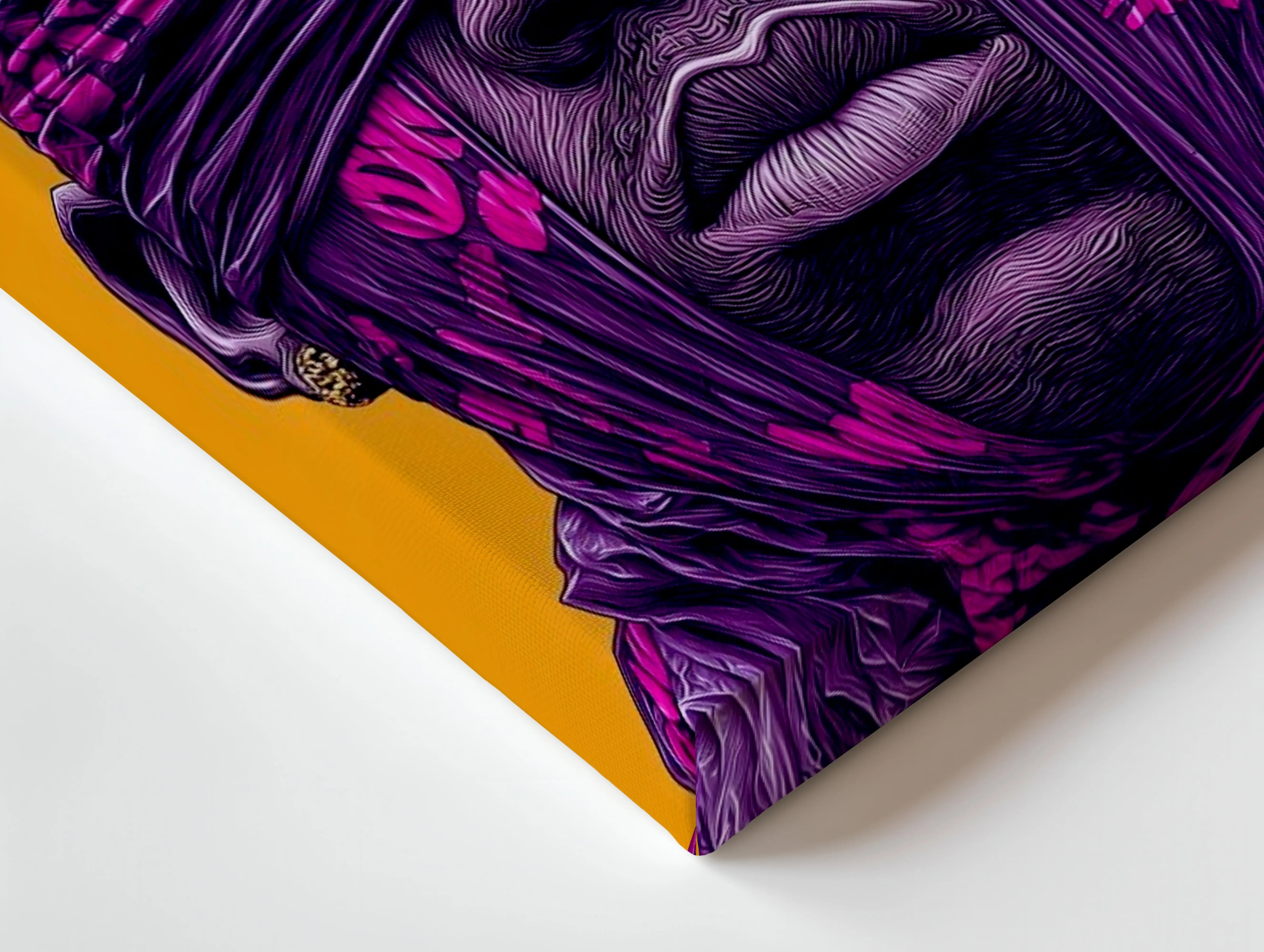 Urban King Graffiti Wall Art – Crown Street Art Poster | Bold Purple King Canvas Frame Pakistan | IBRELIA™ IBRELIA