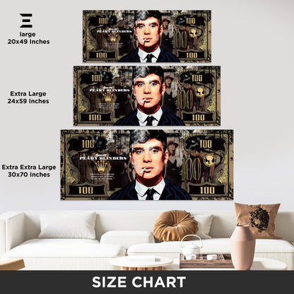 Ultra Wide Wall Art – Peaky Blinders Thomas Shelby Dollar Edition | IBRELIA™