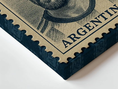 Lionel Messi Vintage Wall Art – Argentina Football Legend Canvas Frame | Retro Stamp Style Poster Pakistan | IBRELIA™ IBRELIA
