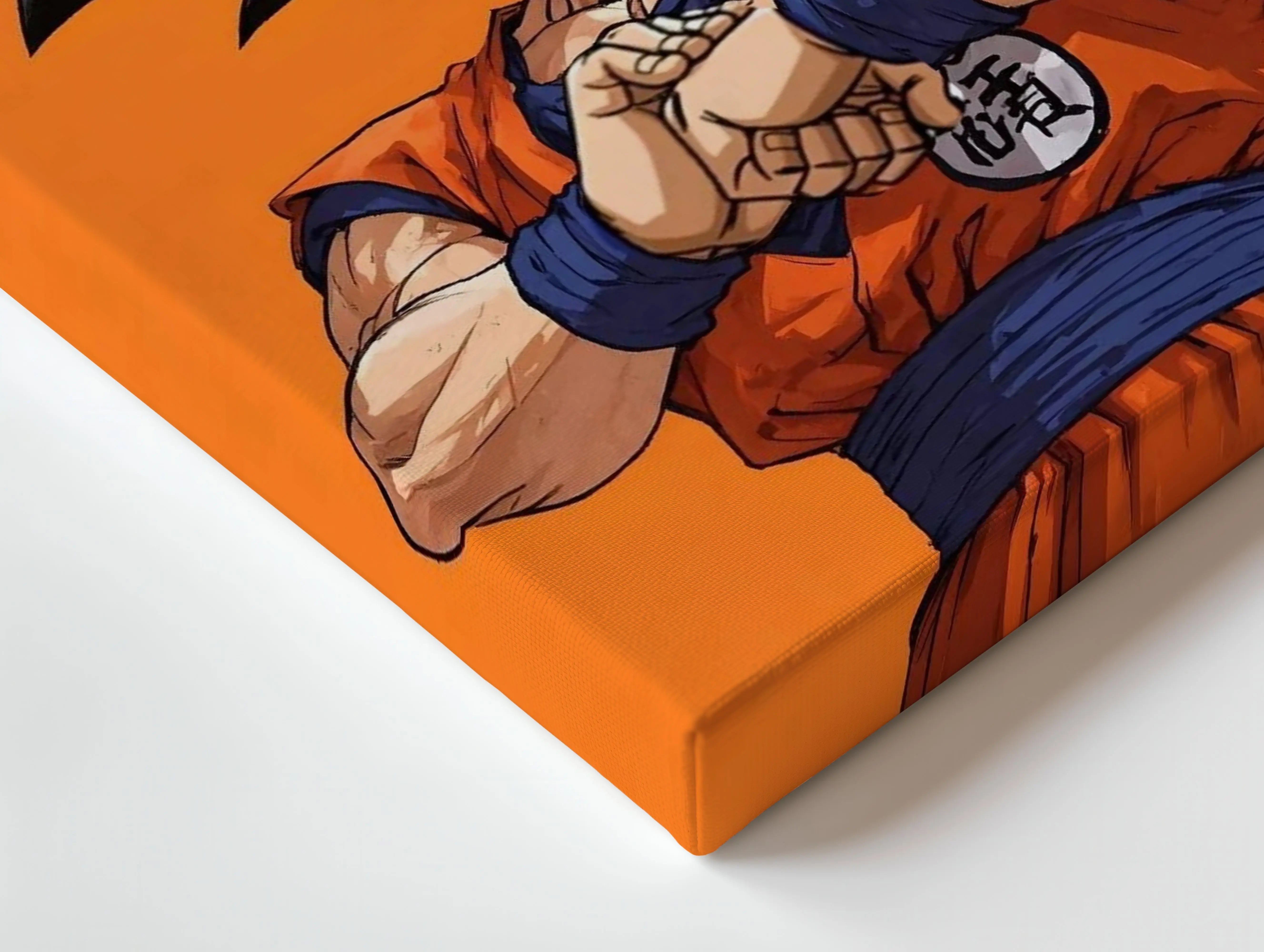 Goku Minimal Wall Art – Dragon Ball Anime Canvas Frame | Orange Aesthetic Poster Pakistan | IBRELIA™ IBRELIA