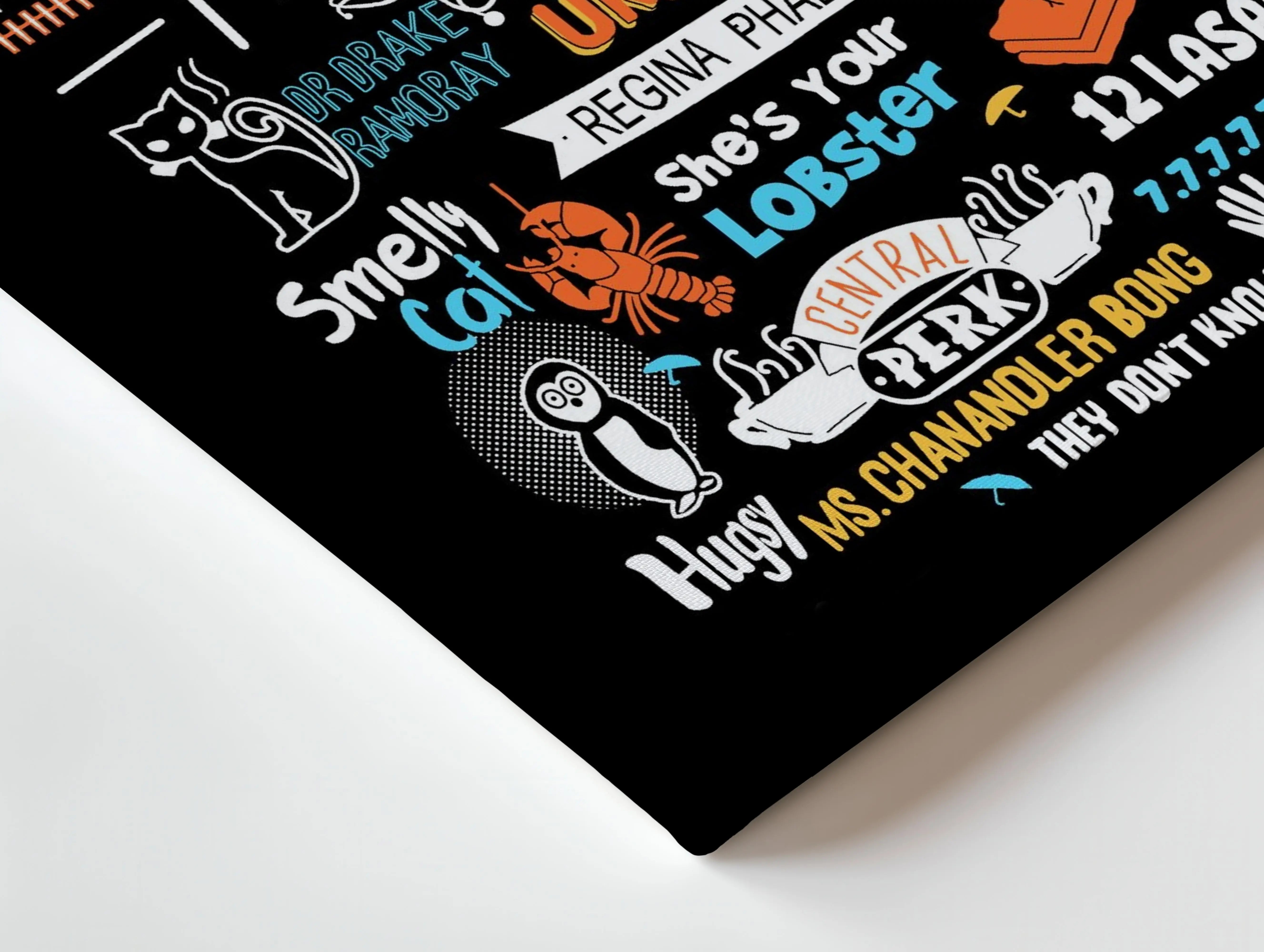 Friends TV Show Quotes Wall Art – Iconic F.R.I.E.N.D.S Typography Canvas Frame | Sitcom Poster Pakistan | IBRELIA™ IBRELIA