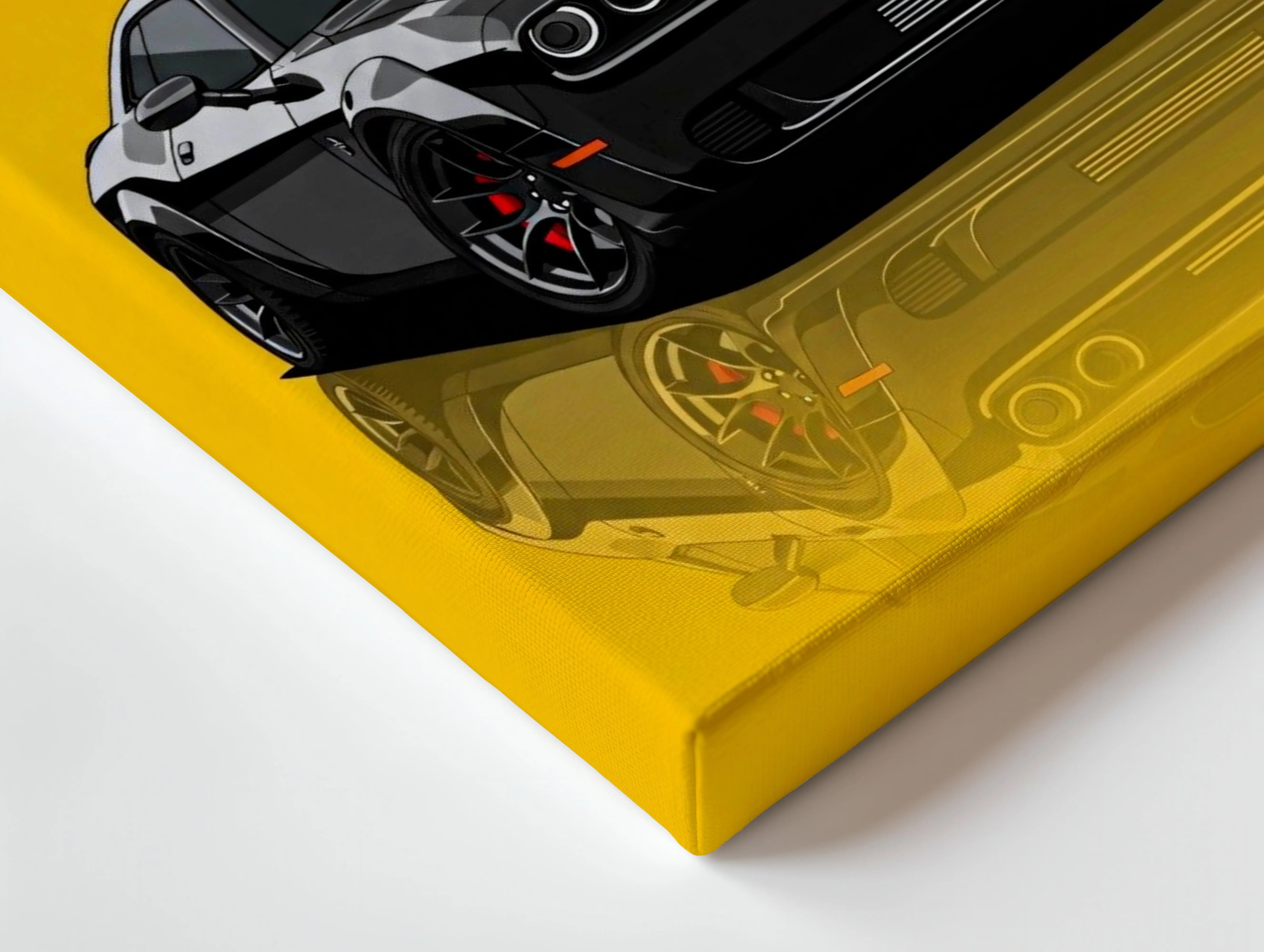 Dodge Challenger SRT Wall Art – Muscle Car Racing Canvas Frame Pakistan | American Muscle Poster | IBRELIA™ IBRELIA