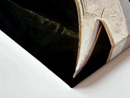 Islamic Warrior Sword Wall Art – Arabic Calligraphy Blade Canvas Frame | Vintage Islamic Art Poster Pakistan | IBRELIA™ IBRELIA