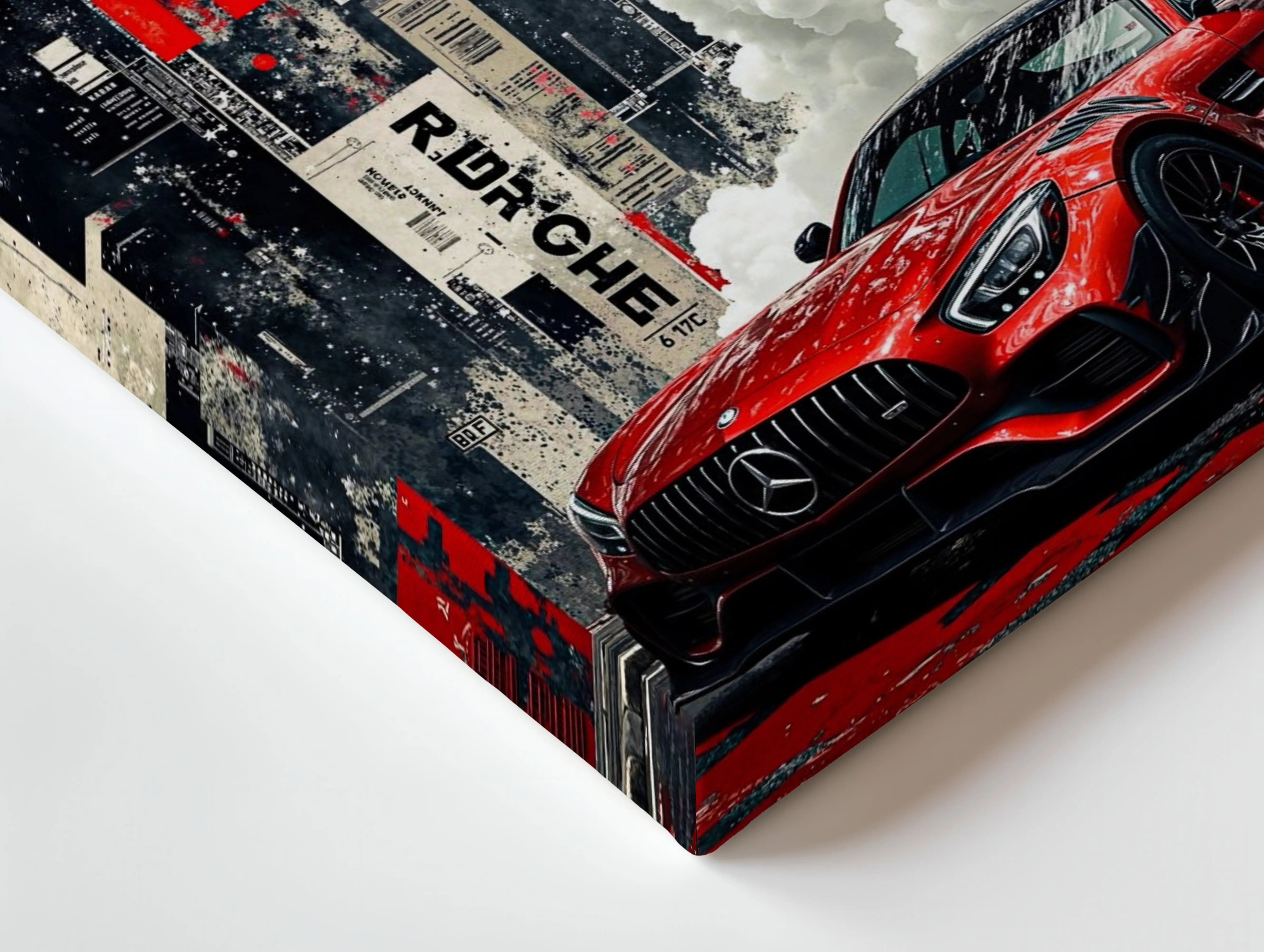 Mercedes AMG Rogue Driver Wall Art – Street Racing Canvas Frame Pakistan | Urban Performance Poster | IBRELIA™ IBRELIA