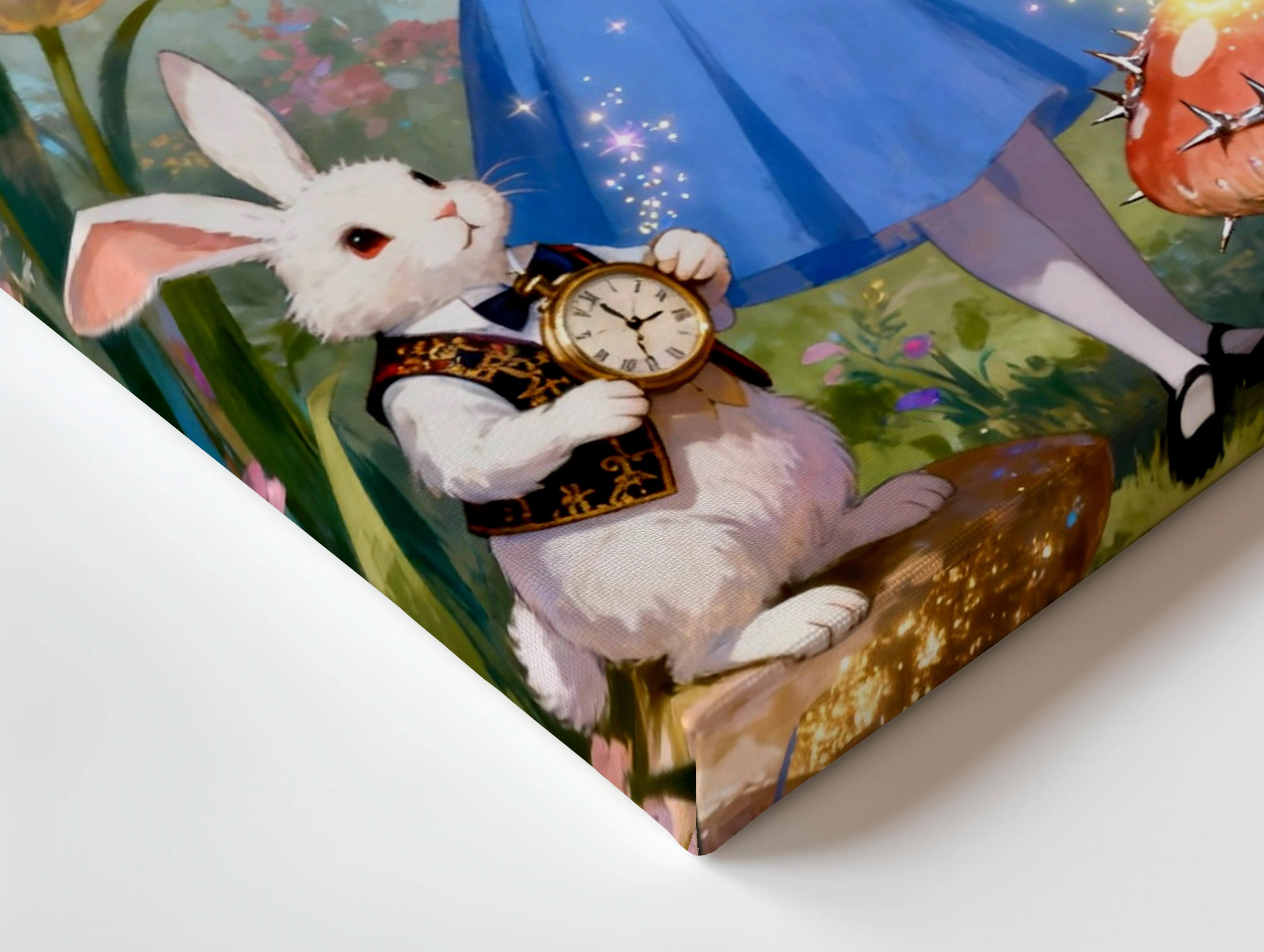 Alice in Wonderland Fantasy Garden Wall Art – Magical Story Canvas Frame | Whimsical Fairytale Decor Pakistan | IBRELIA™ IBRELIA