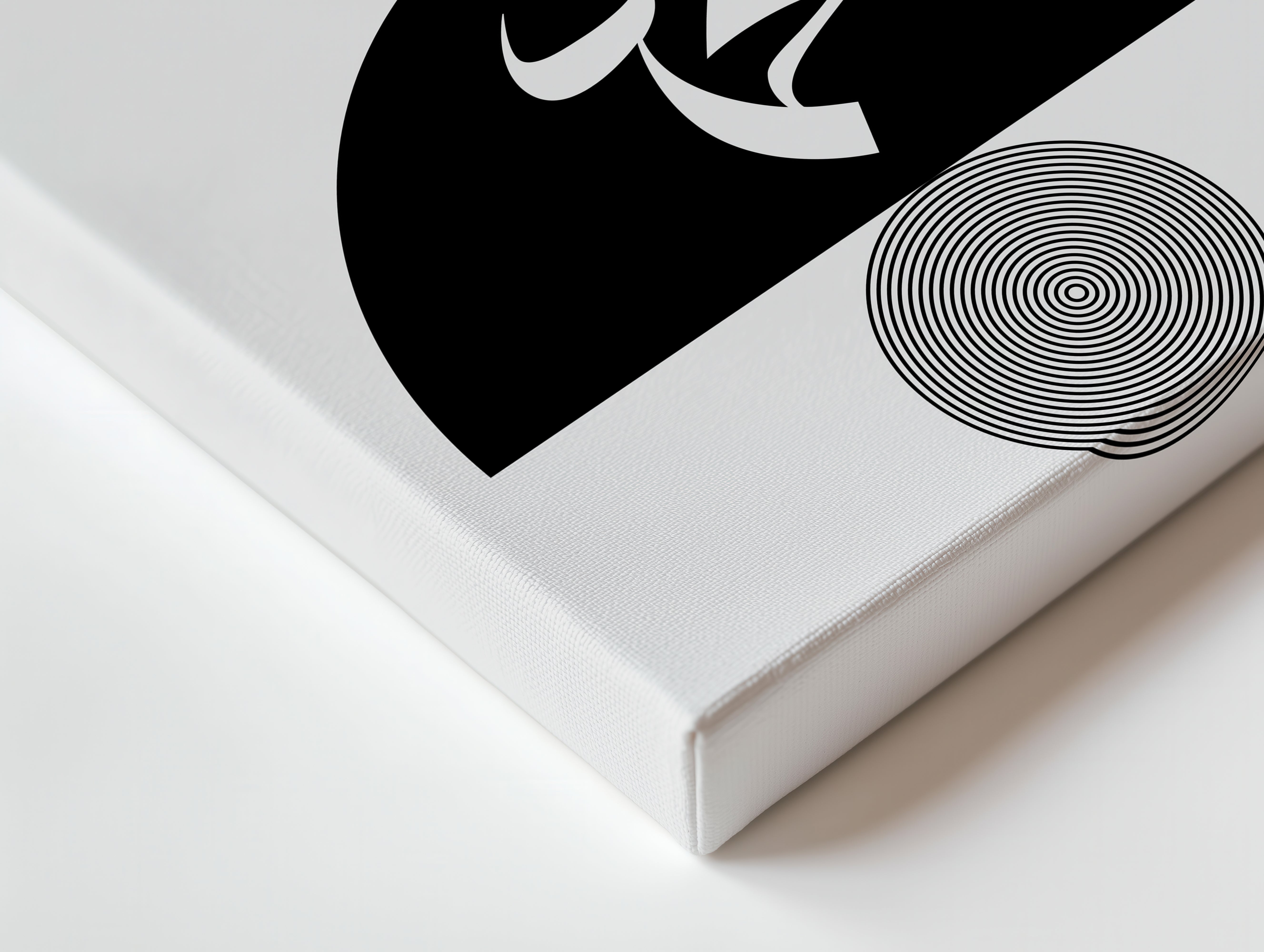 Muhammad ﷺ Islamic Minimal Wall Art – Black & White Geometric Design | 4K Ultra Wrap Frame Wall Art in Pakistan | IBRELIA™