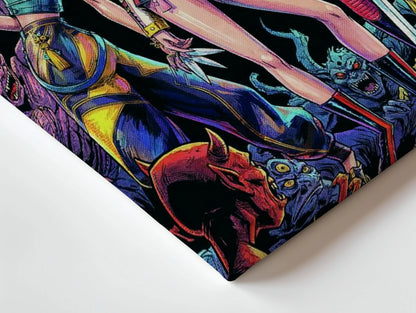 KPOP Demon Hunters Squad Wall Art – Anime Girl Power Canvas Frame | Pop Culture Poster Pakistan | IBRELIA™ IBRELIA