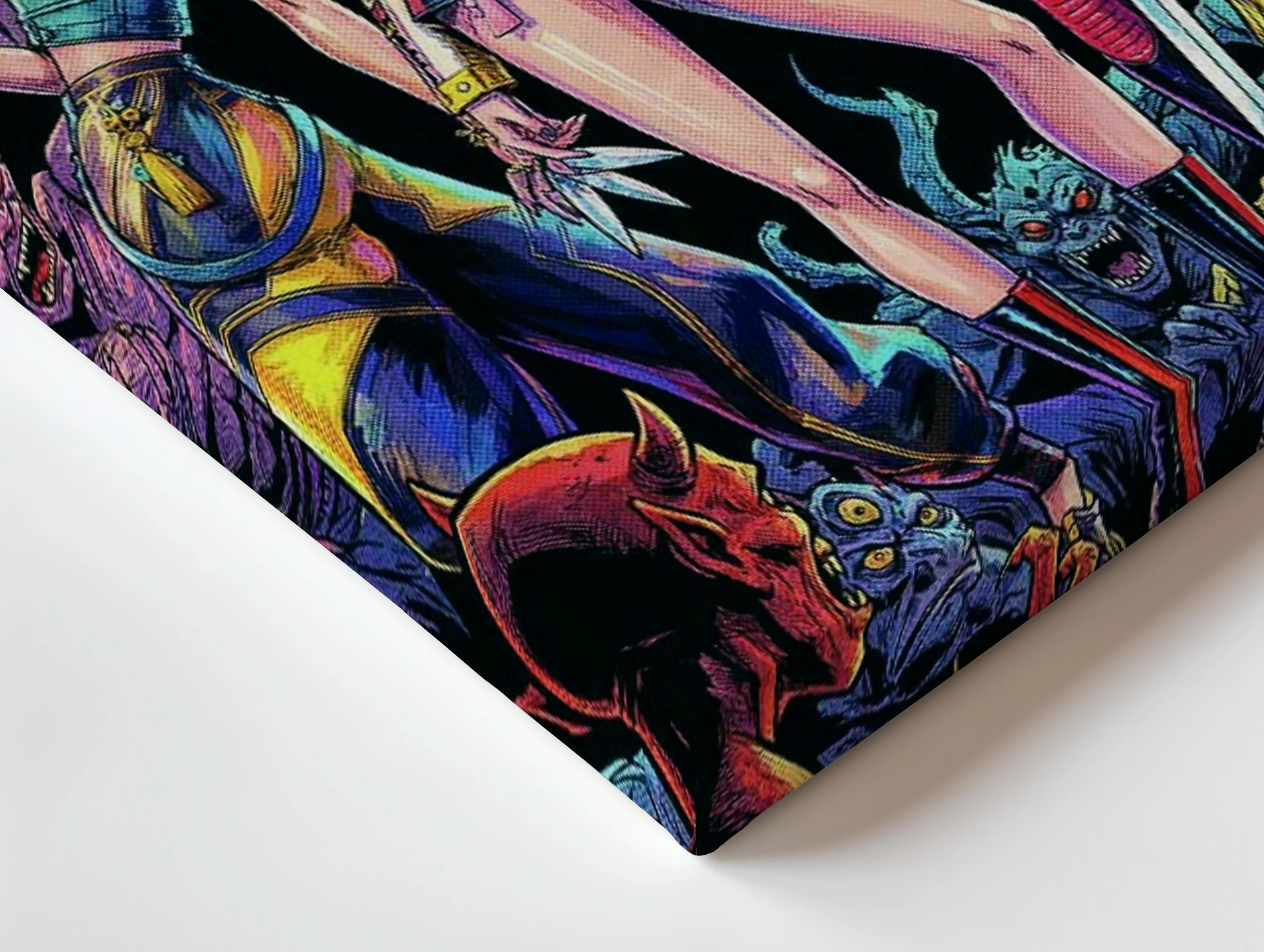 KPOP Demon Hunters Squad Wall Art – Anime Girl Power Canvas Frame | Pop Culture Poster Pakistan | IBRELIA™ IBRELIA