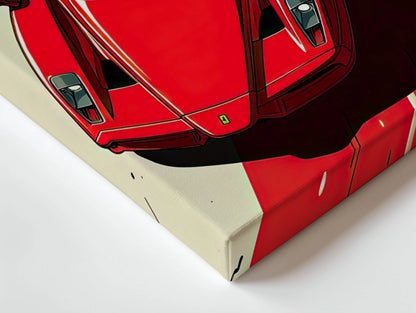 Ferrari Enzo Top View Wall Art – Supercar Racing Canvas Frame Pakistan | Exotic Car Poster | IBRELIA™ IBRELIA
