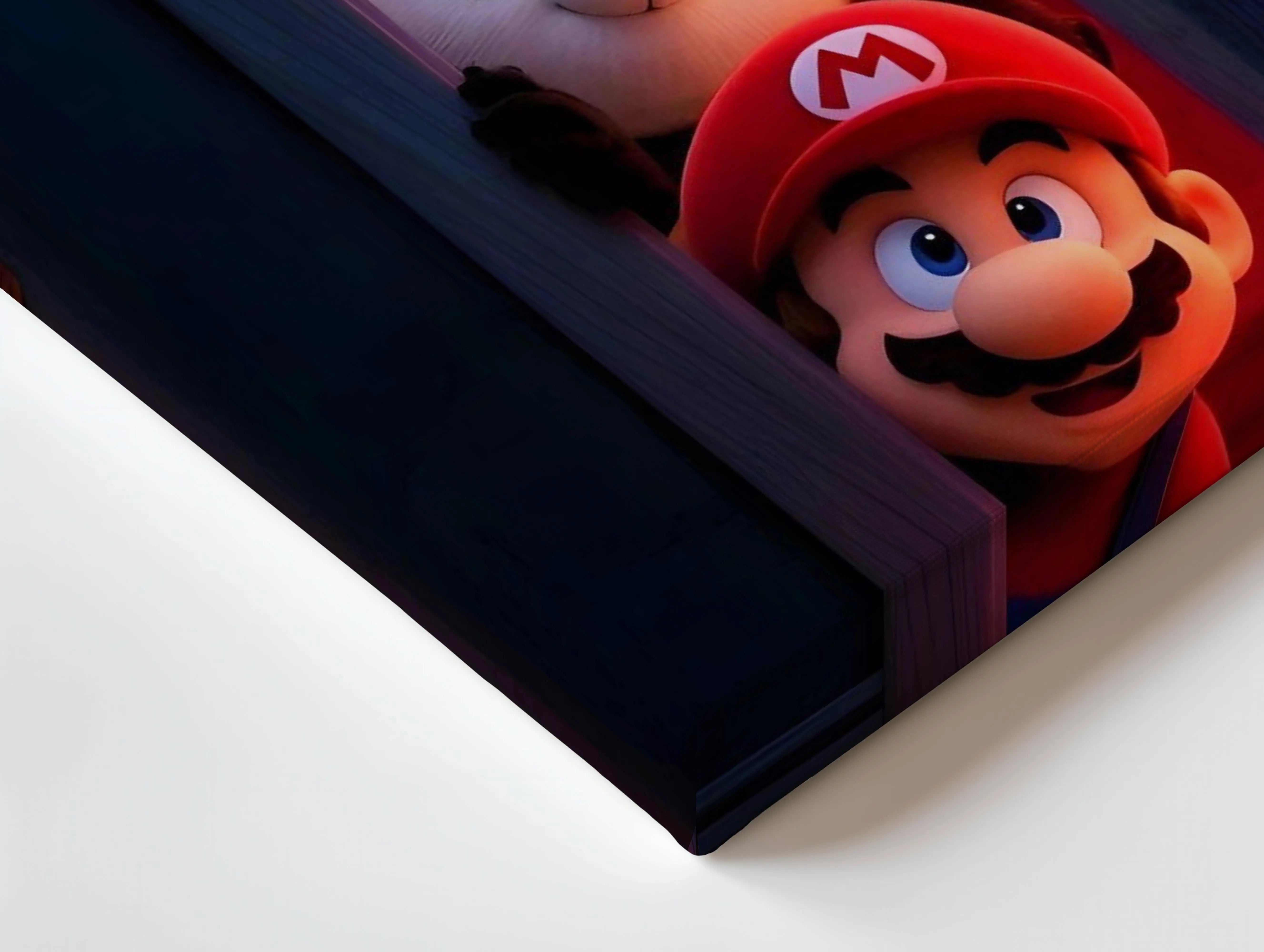 Cartoon Crossover Door Wall Art – Mario Buzz Stitch Panda Canvas Frame | Gaming & Character Decor Pakistan | IBRELIA™ IBRELIA
